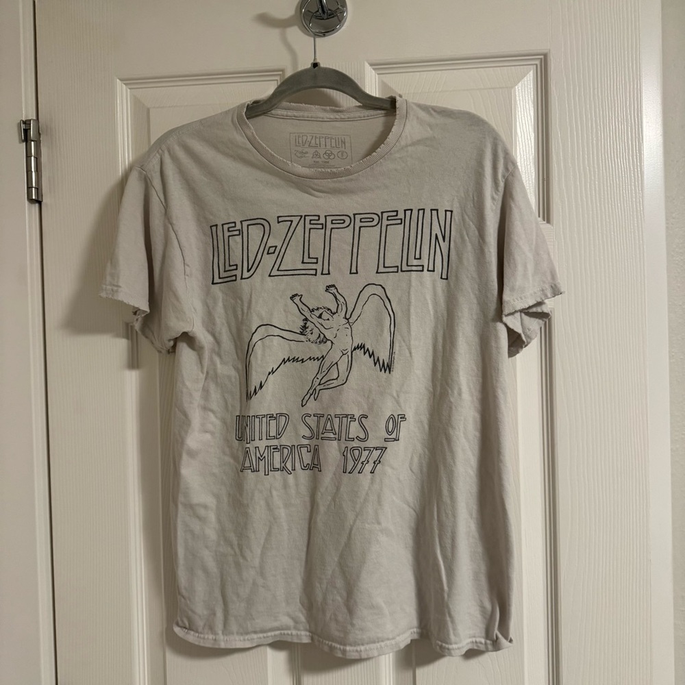 Led Zeppelin Graphic Tee in Cream